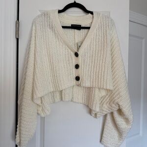 Urban Outfitters Ivory Cropped Sweater